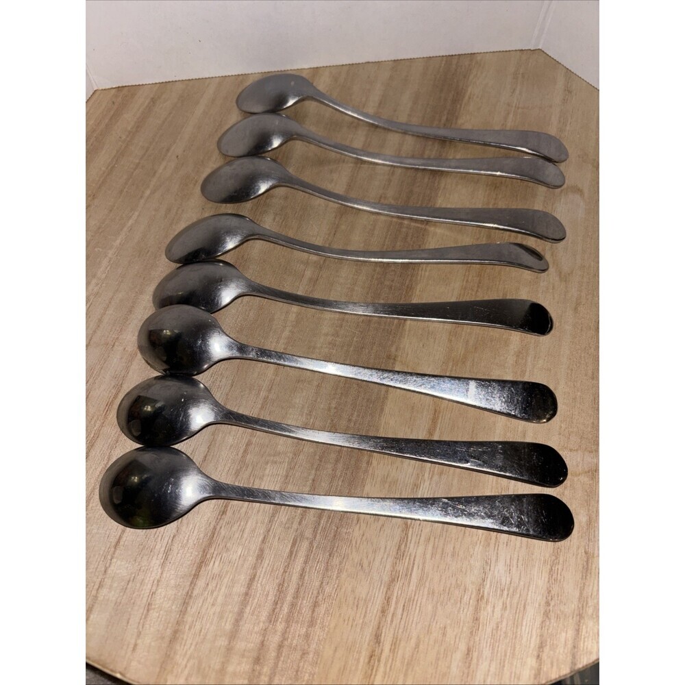 Unbranded Heavy Swan Neck Silverware Set Of 8 Teaspoons - Picture 5 of 7